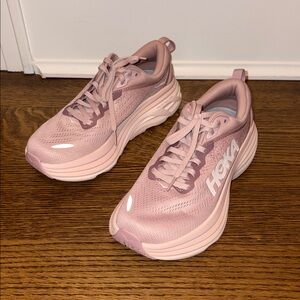 Hoka pink bondi 8 sneakers